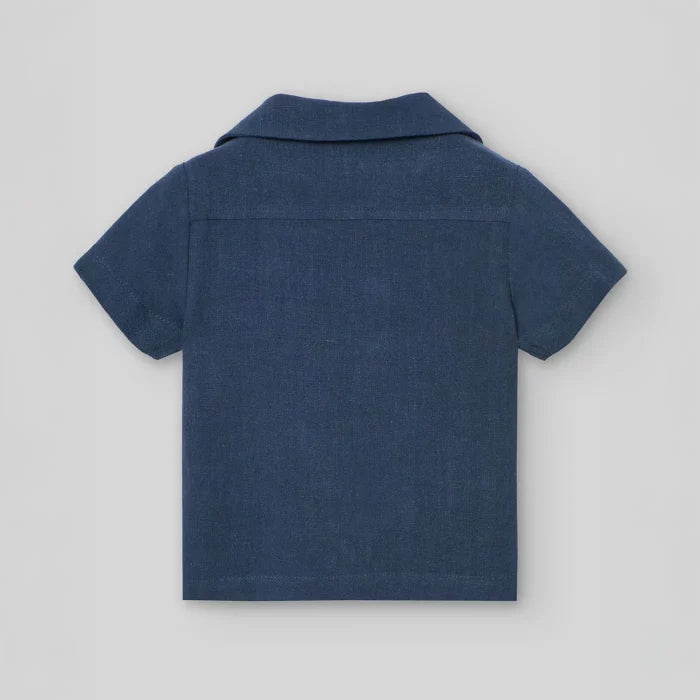 PAZ RODRIGUEZ: “PAZO” Navy Shirt w/ Navy Striped Pant Set