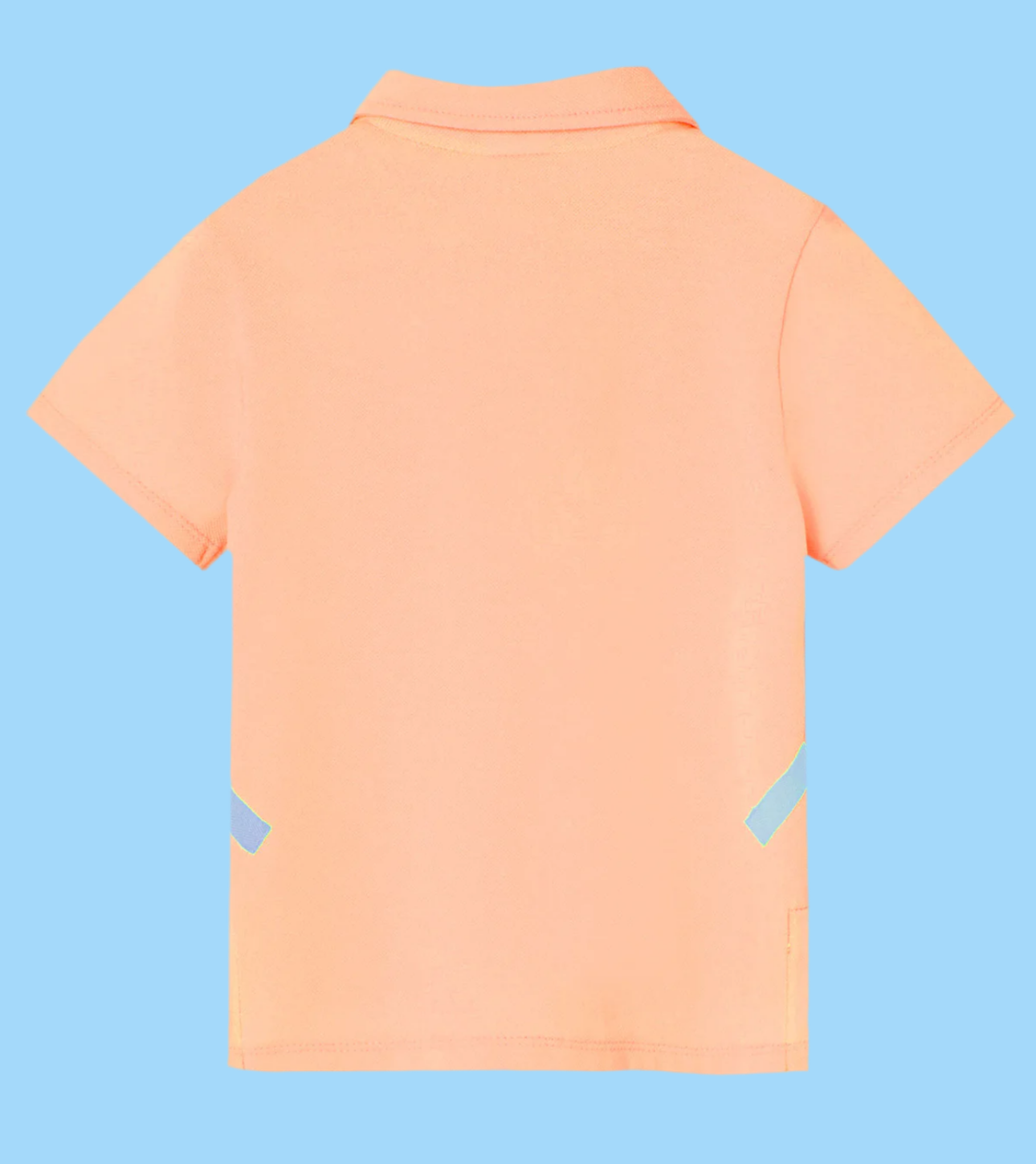PAZ RODRIGUEZ: “BANO V25”Orange and Blue Knit Polo Shirt