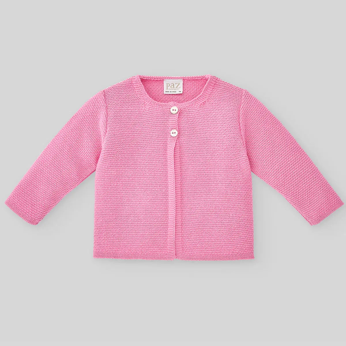 PAZ RODRIGUEZ: “ESENCIAL” PINK BUBBLEGUM CARDIGAN