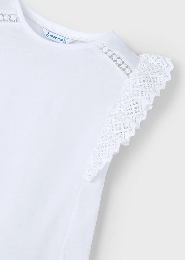 MAYORAL: WHITE GIRLS BLOUSE