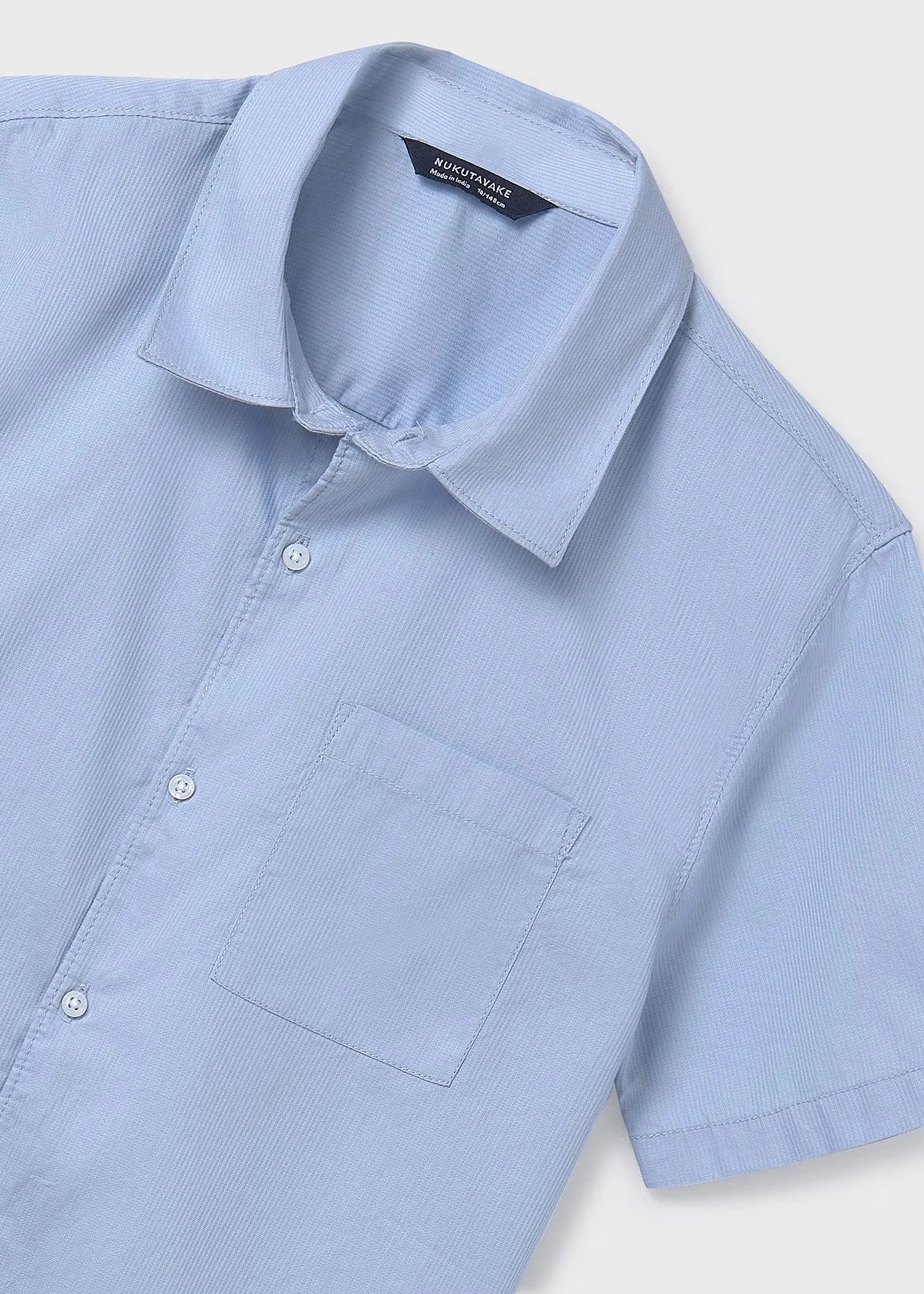 MAYORAL: BOYS S/S LT BLUE SHIRT