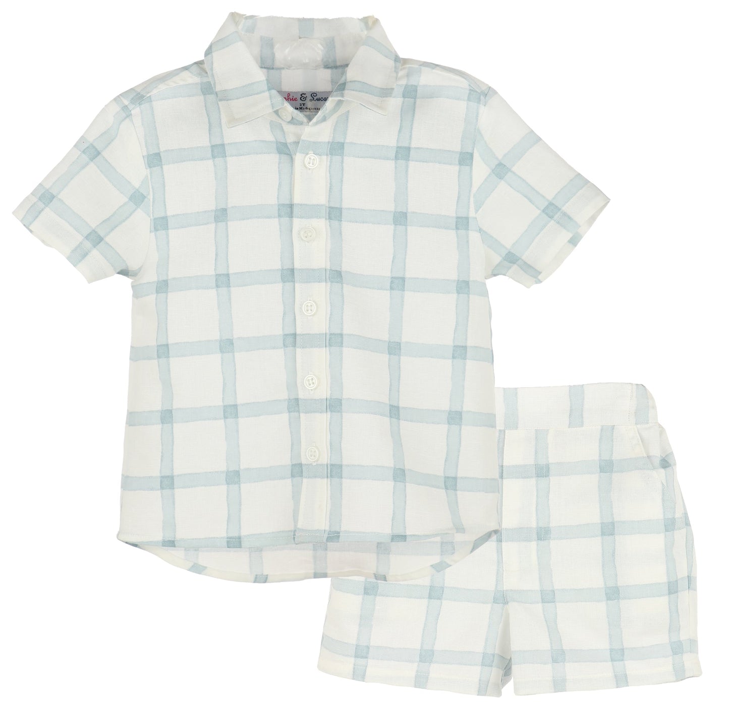 SOPHIE & LUCAS : WATERCOLOR BOY SHORT SET BLUE
