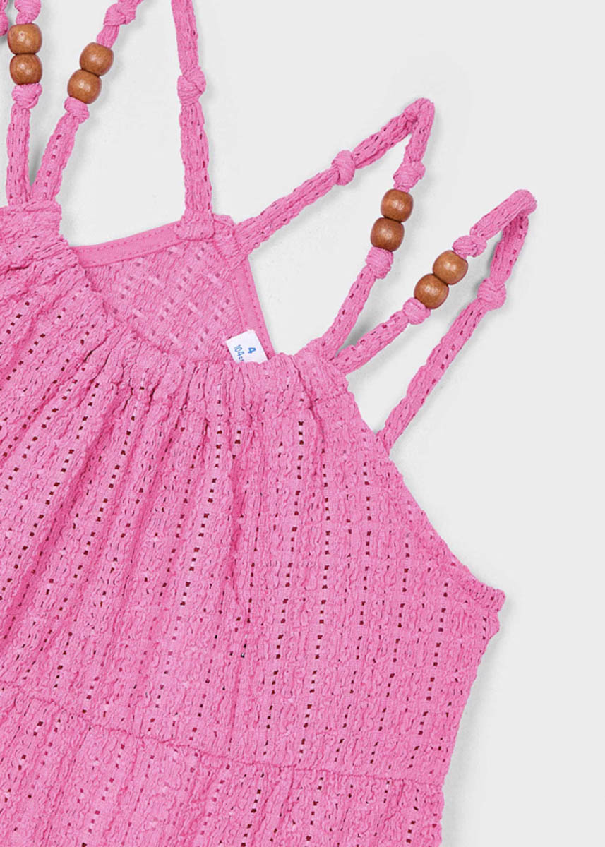 MAYORAL: GIRL PINK EYELET DRESS