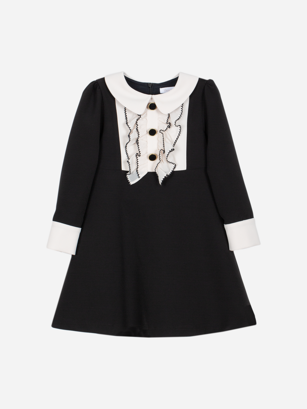 PATACHOU: BLACK WOVEN DRESS