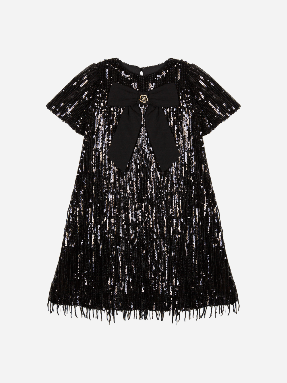 PATACHOU: BLACK SEQUINS DRESS