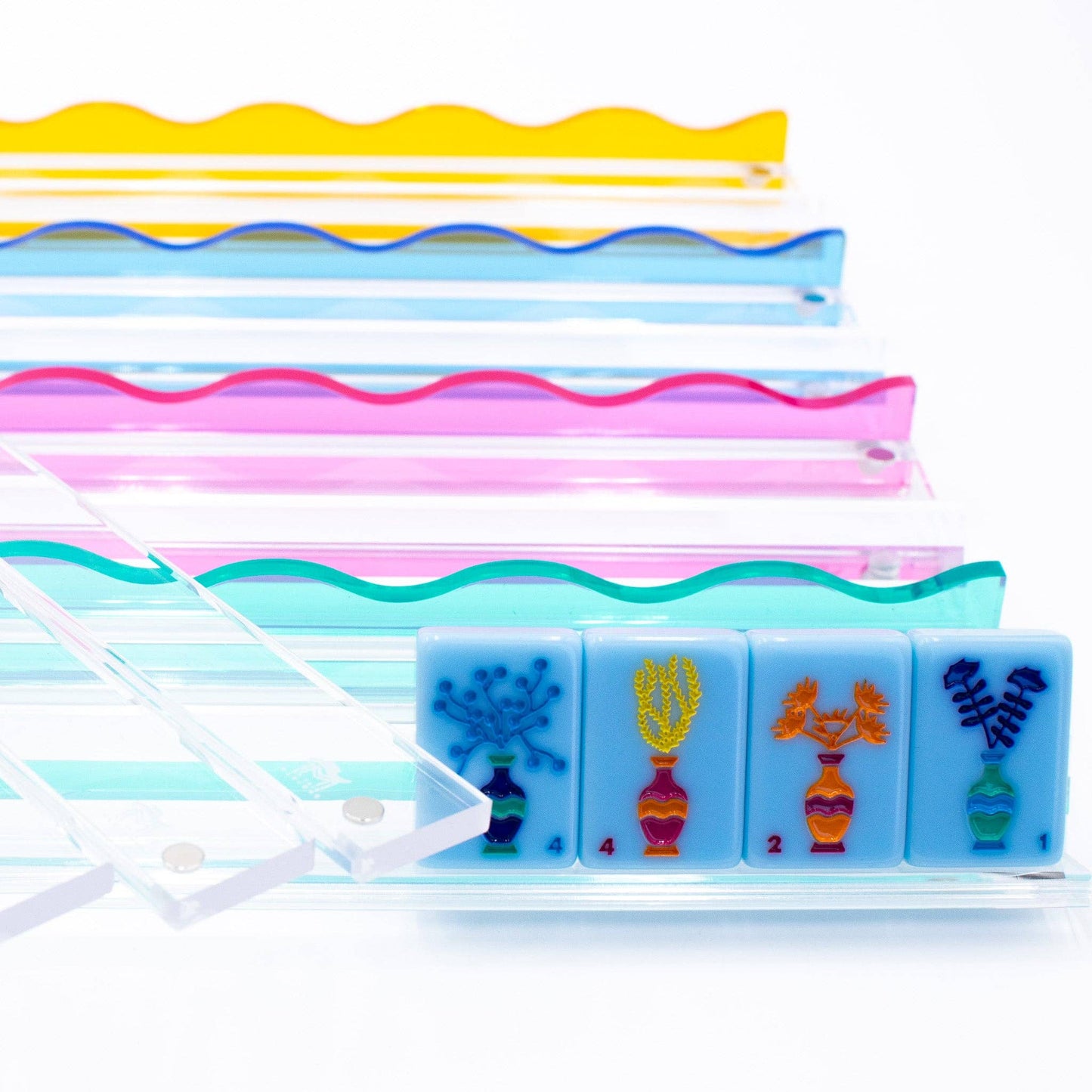 Wavy Acrylic Mahjong Racks