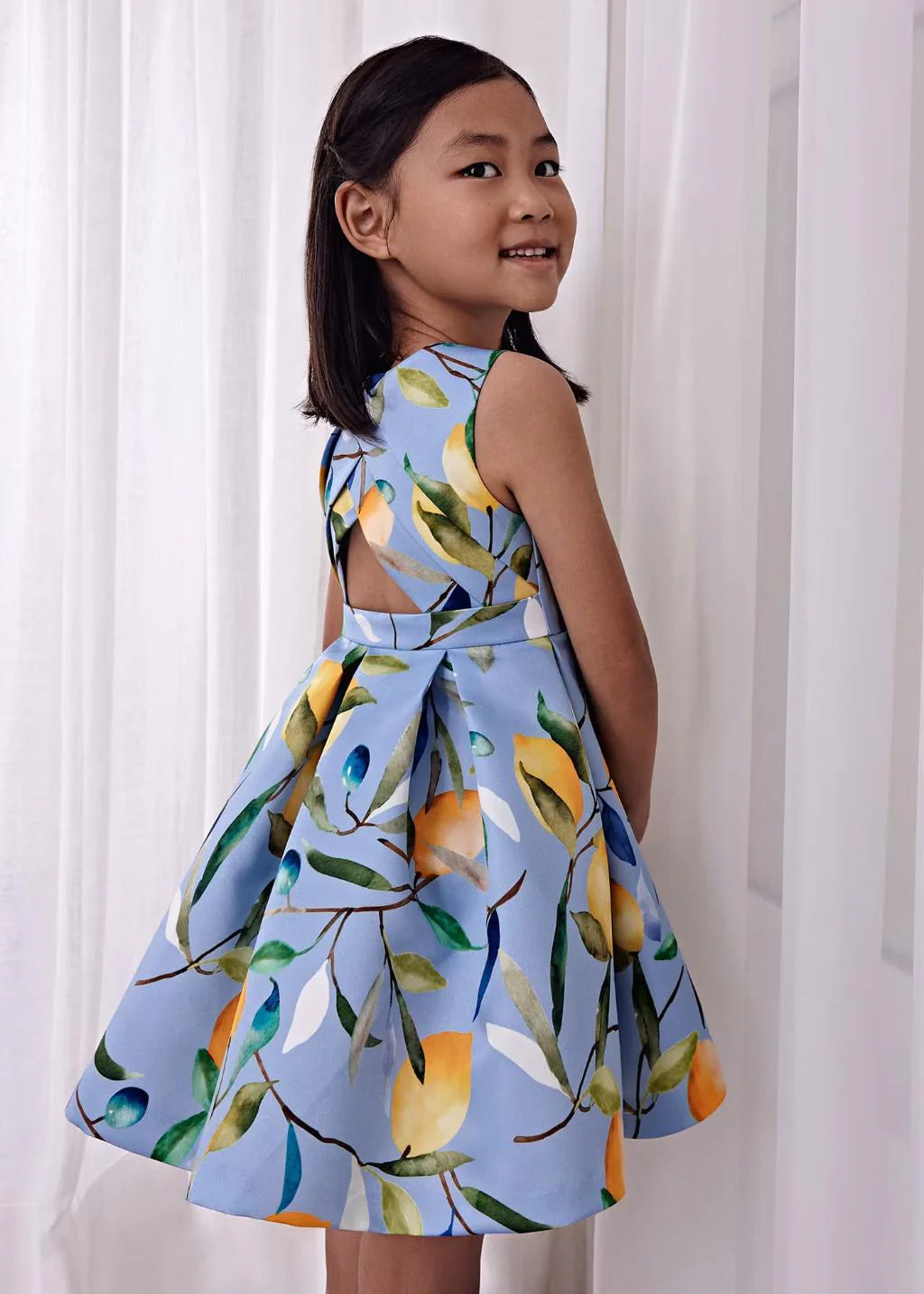 SATIN PRINTED DRESS