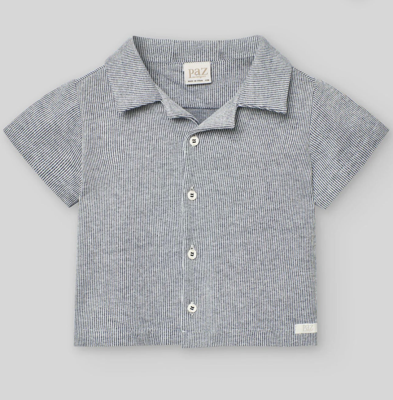 PAZ RODRIGUEZ: “PAZO” Woven Boys Navy Striped Shirt