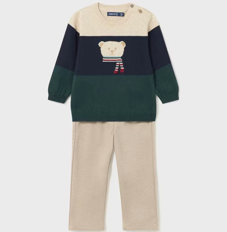 MAYORAL: BEAR TROUSER SET