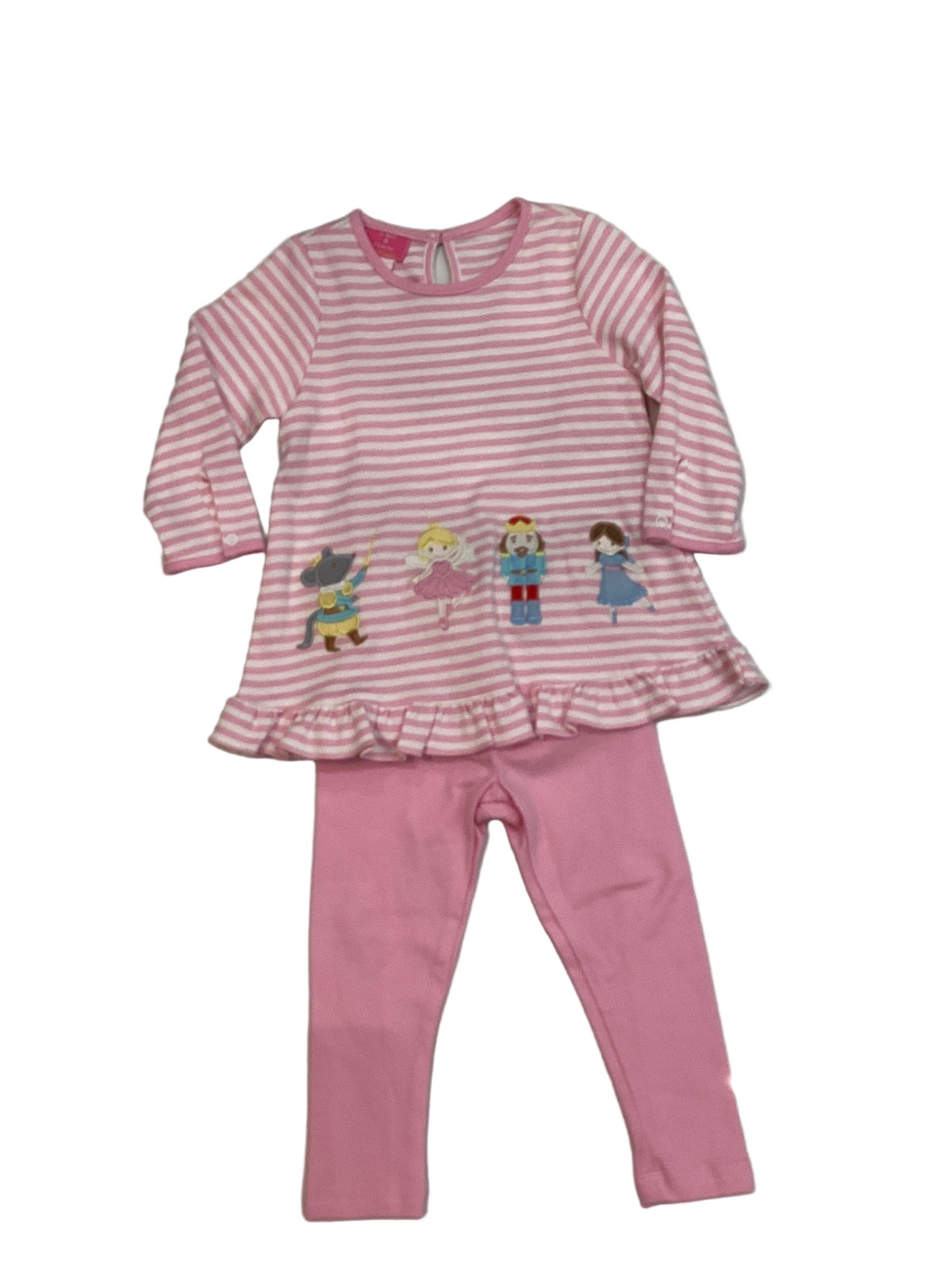 CLAIRE & CHARLIE: Pink rose girl’s tunic set
