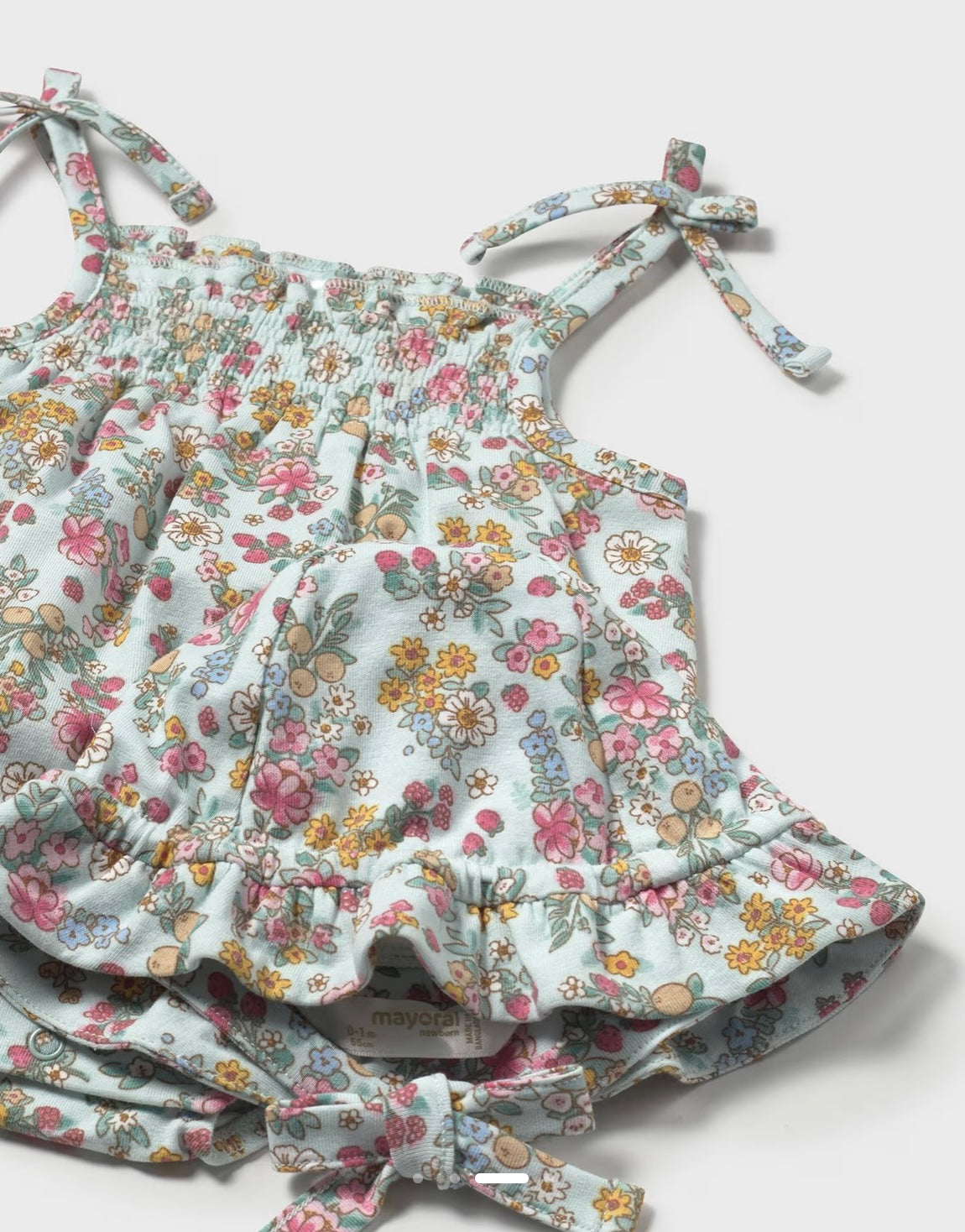 MAYORAL: BLUE FLORAL ROMPER