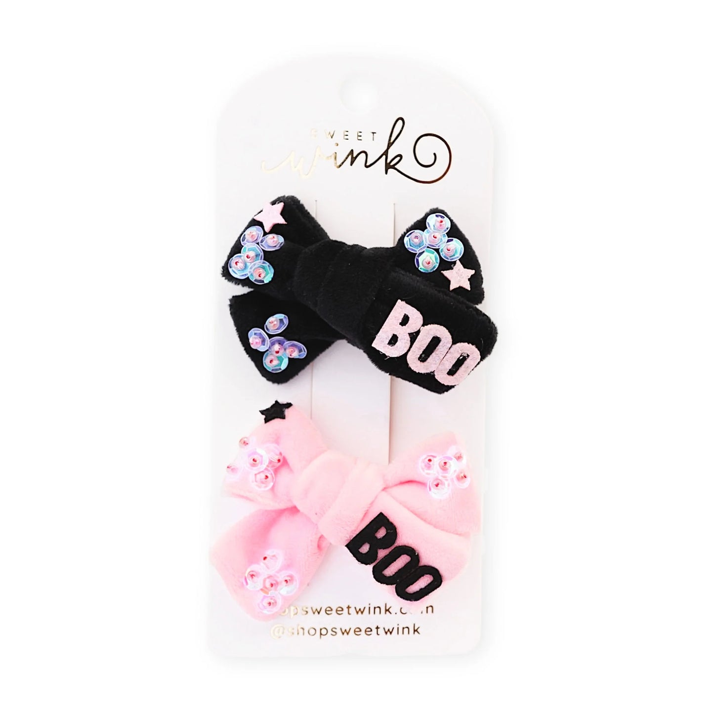 SWEET WINK: BOO BOWS HALLOWEEN CLIP SET