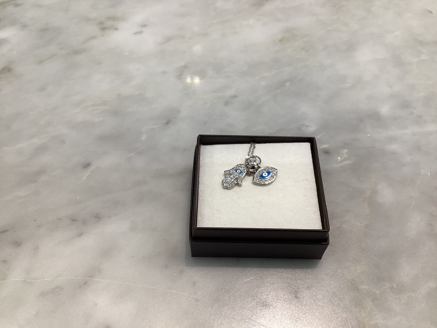 Silver Hamsa/Evil Eye