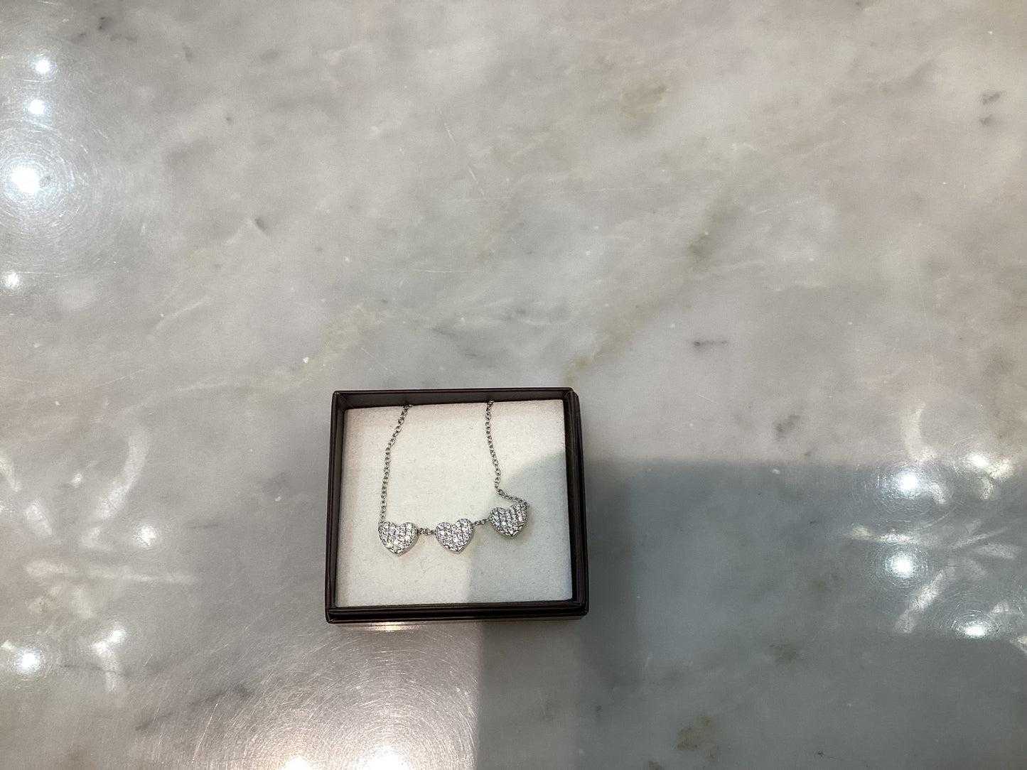 Silver Heart Cz