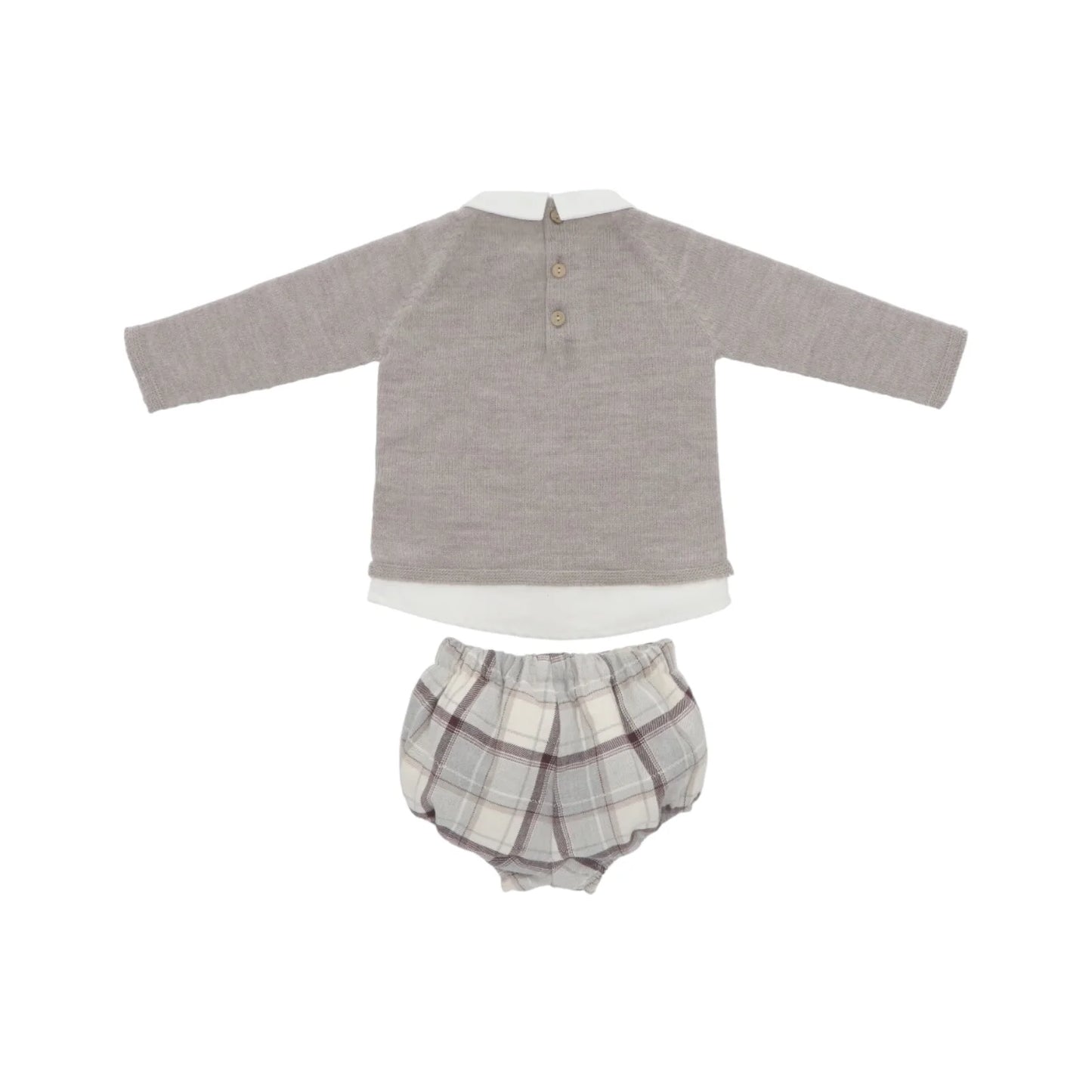 MARTIN ARANDA: Set sweater & shorts w/ straps