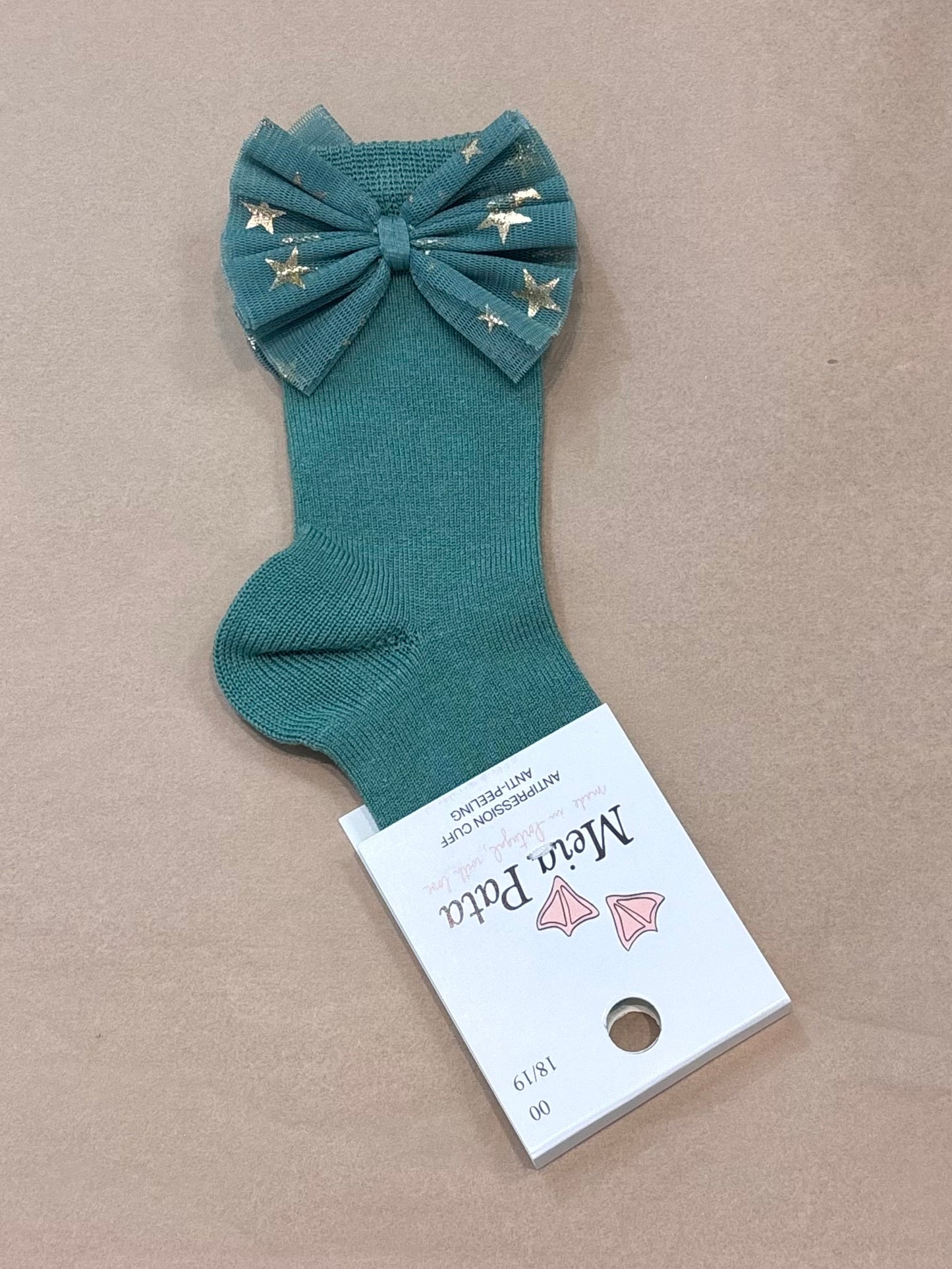 Meia Pata : Kneesocks Tulle w/stars bow