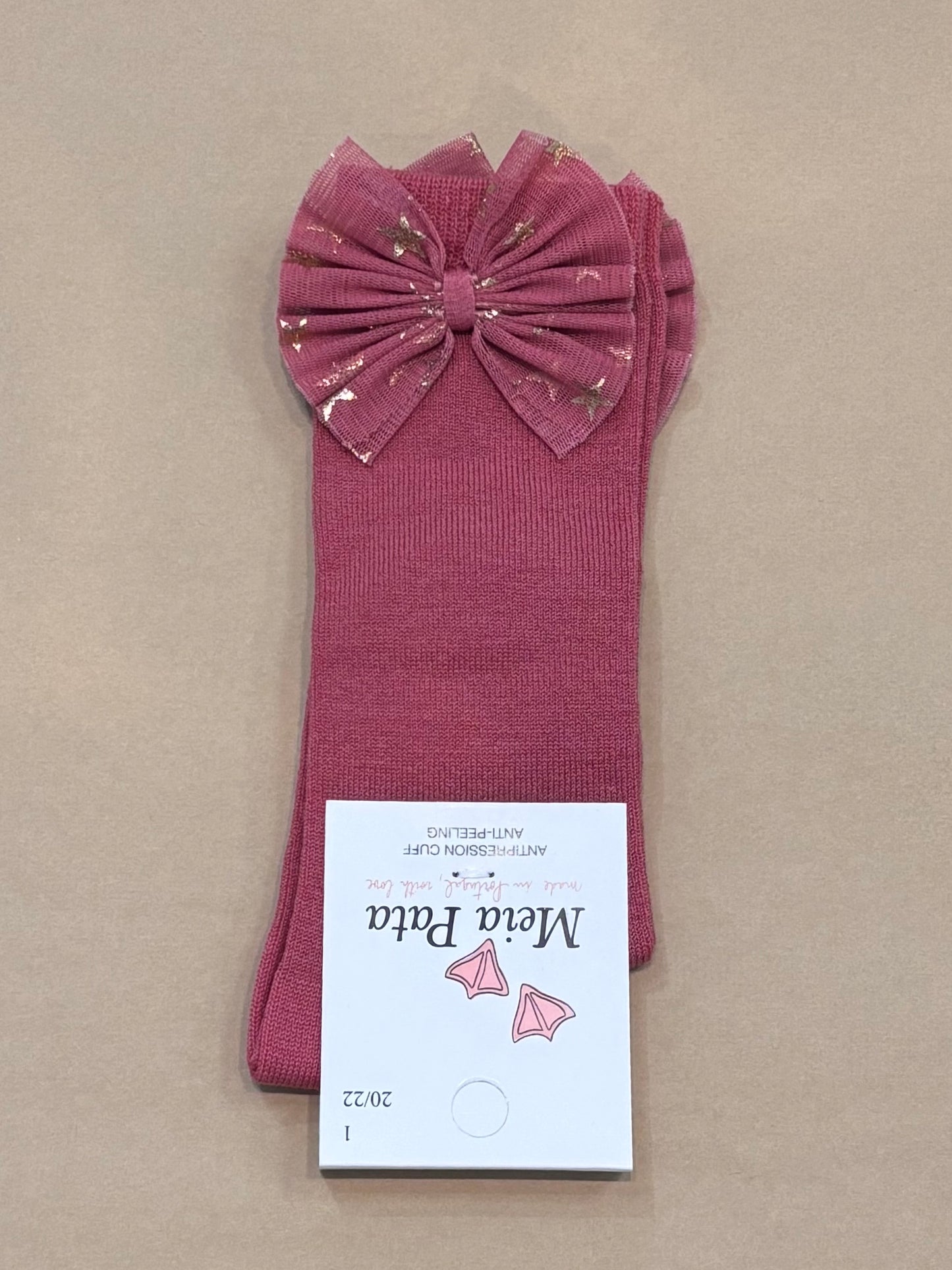 Meia Pata : Kneesocks Tulle w/stars bow