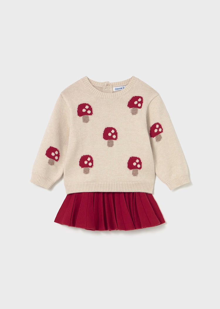 MAYORAL: Baby pleated skirt and sweater set