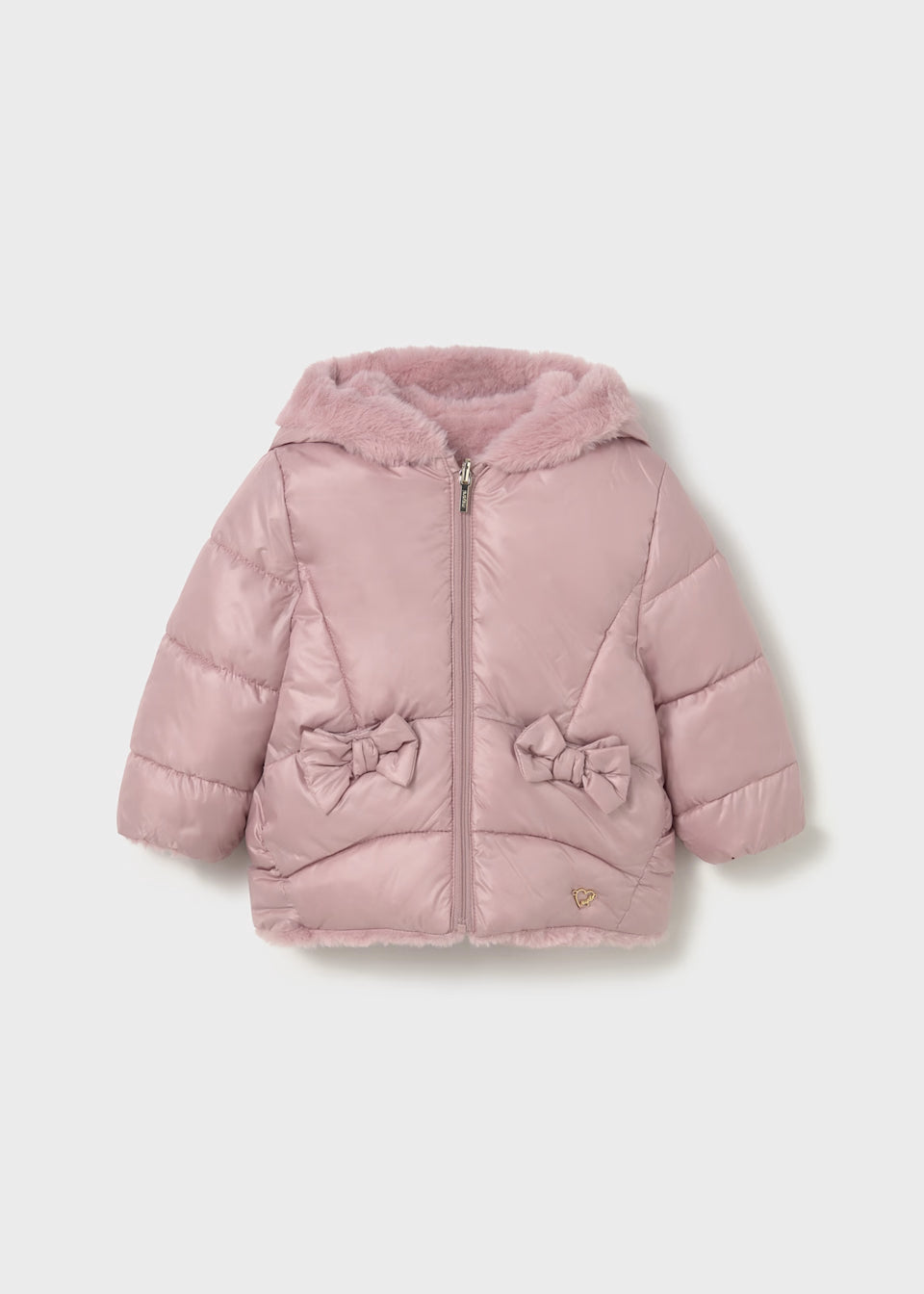 MAYORAL: BABY REVERSIBLE FAUX FUR COAT