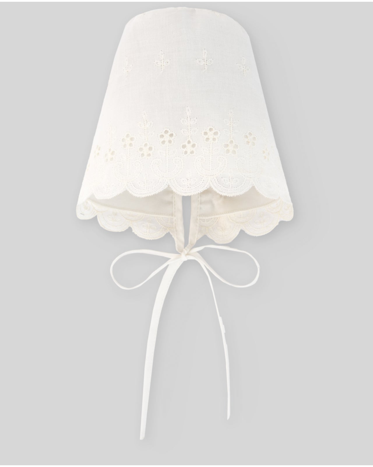 PAZ RODRIGUEZ: Cream Lace Baptismal Gown