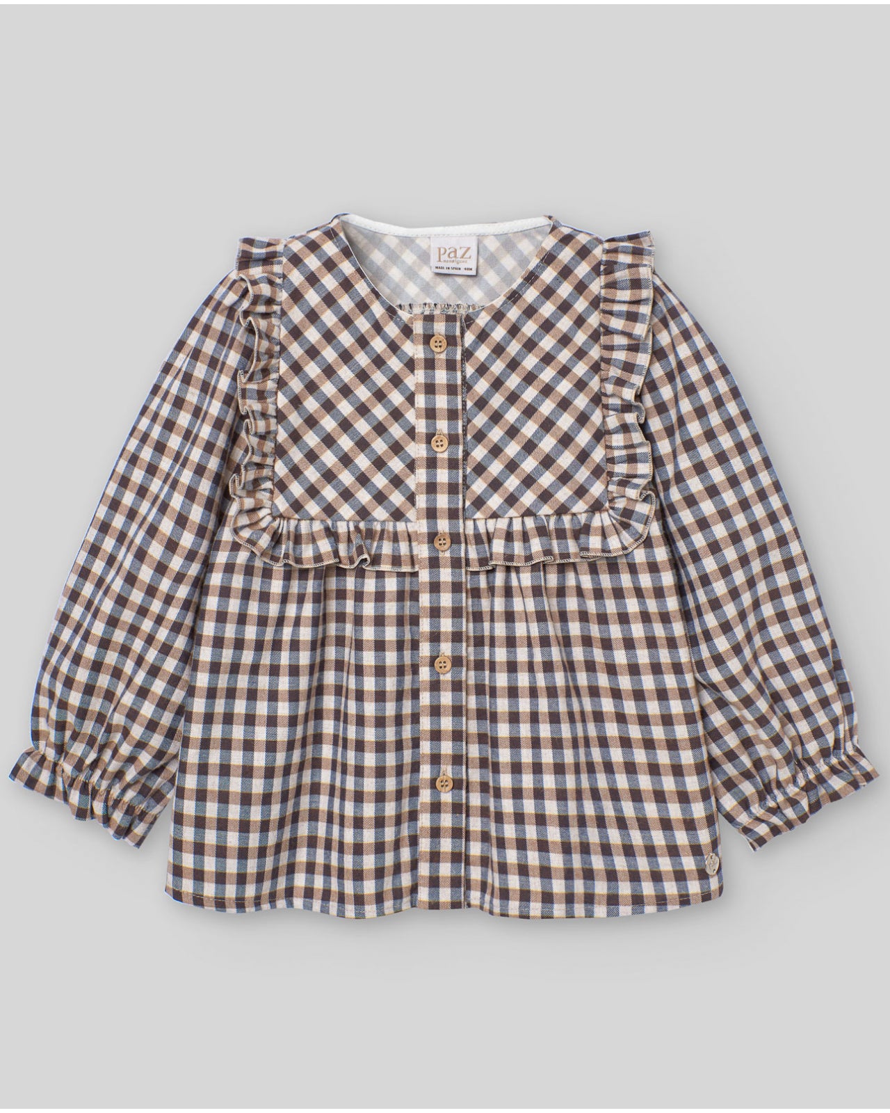 PAZ RODRIGUEZ: “CERVATILLO” Girls Two Piece Blouse with Corduroy Skirt