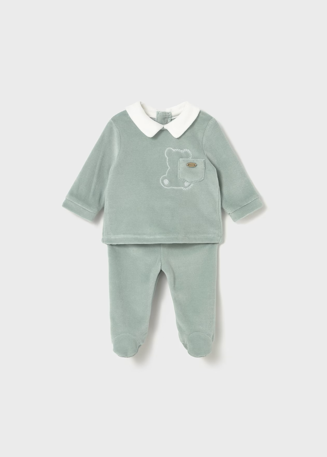 MAYORAL: NEWBORN VELOUR SET