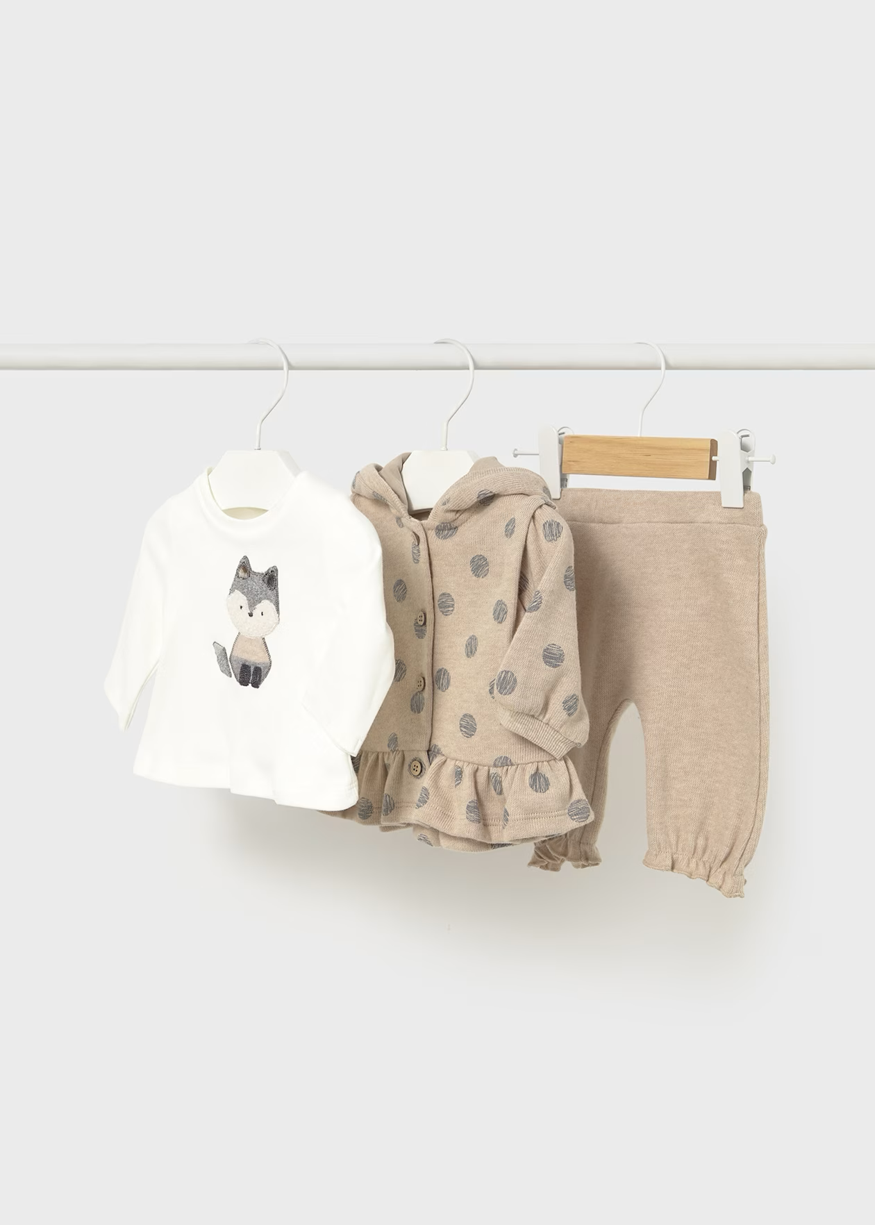 MAYORAL: NEWBORN GIRL FOX 3PC SET