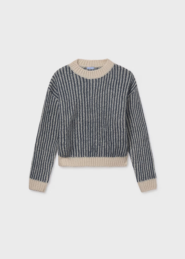 MAYORAL: STRIPED KNIT SWEATER AND LEGGING SET