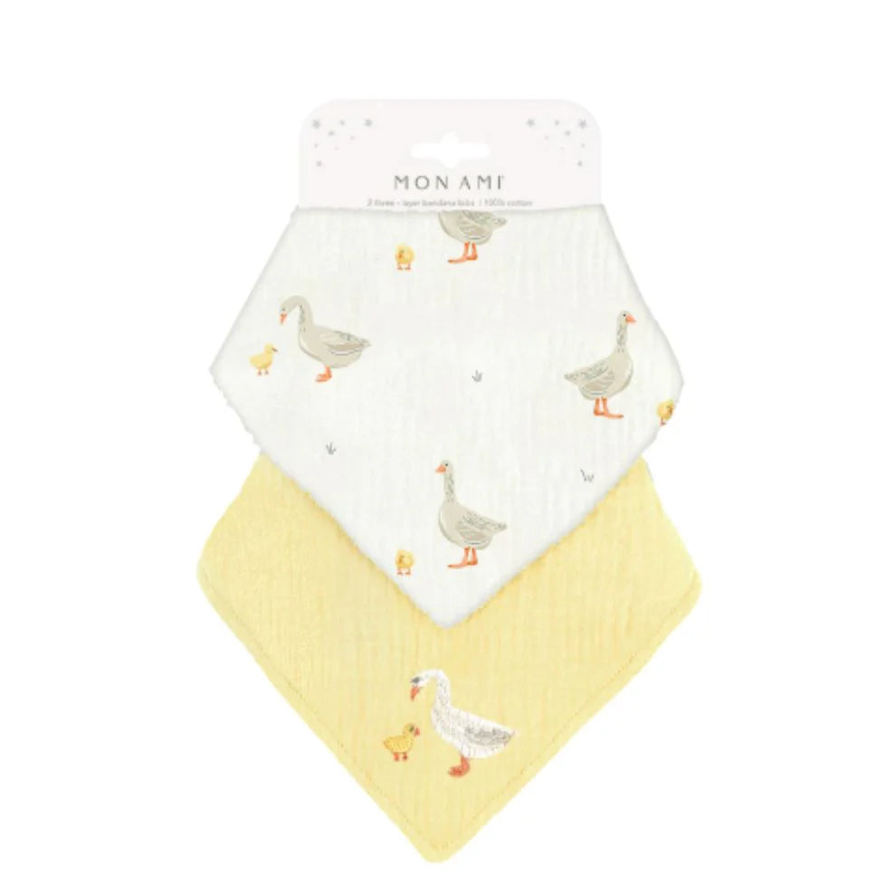 MONAMI : 2 DOUBLE LAYER BANDANA BIBS