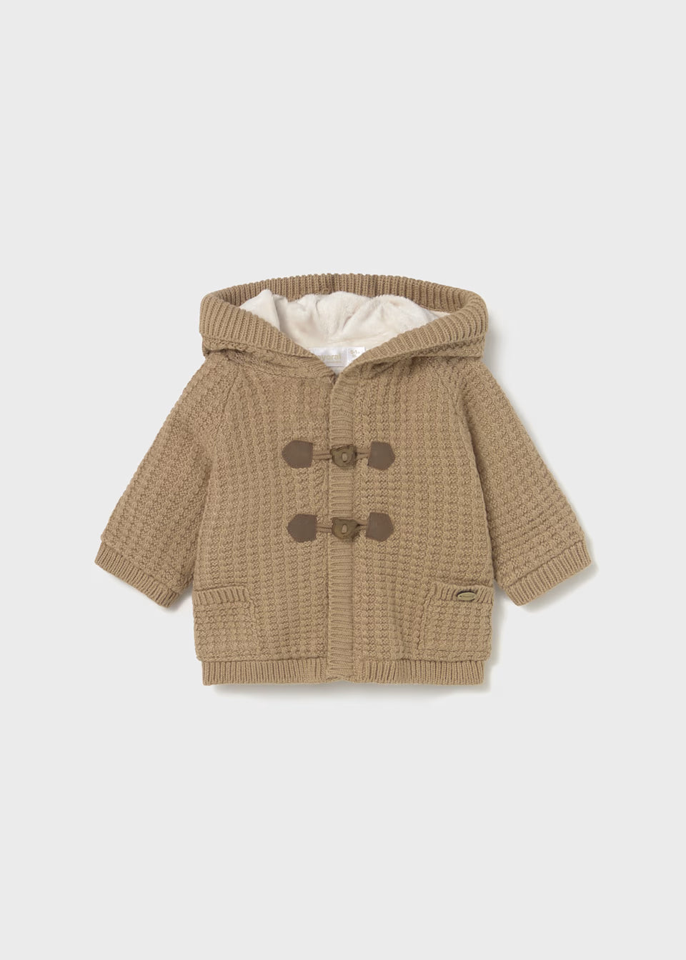 MAYORAL: NEWBORN BOY LINED KNIT CARDIGAN