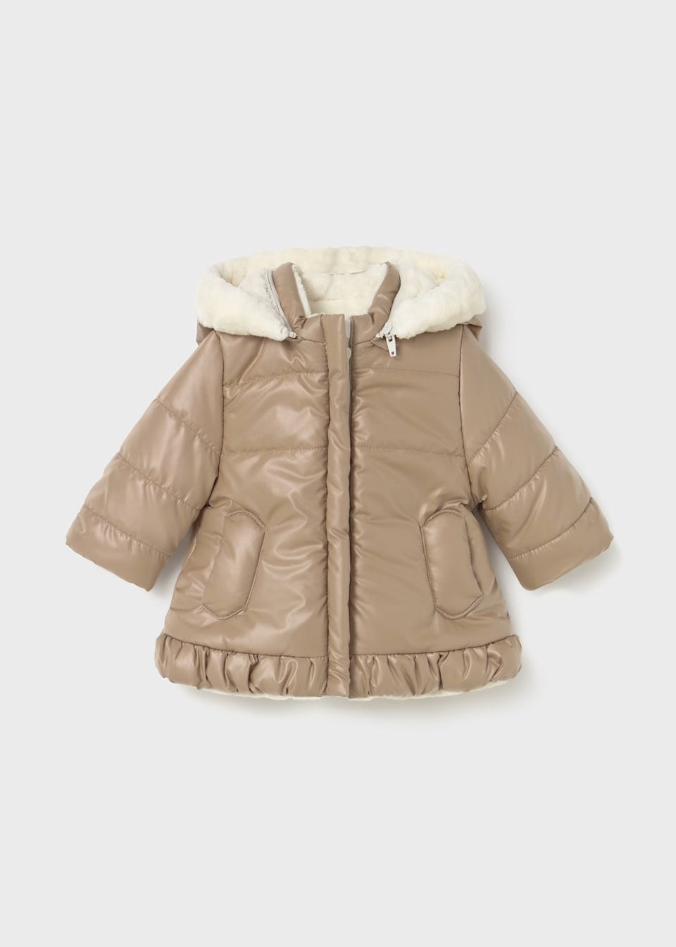 MAYORAL: NEWBORN GIRL REVERSIBLE COAT
