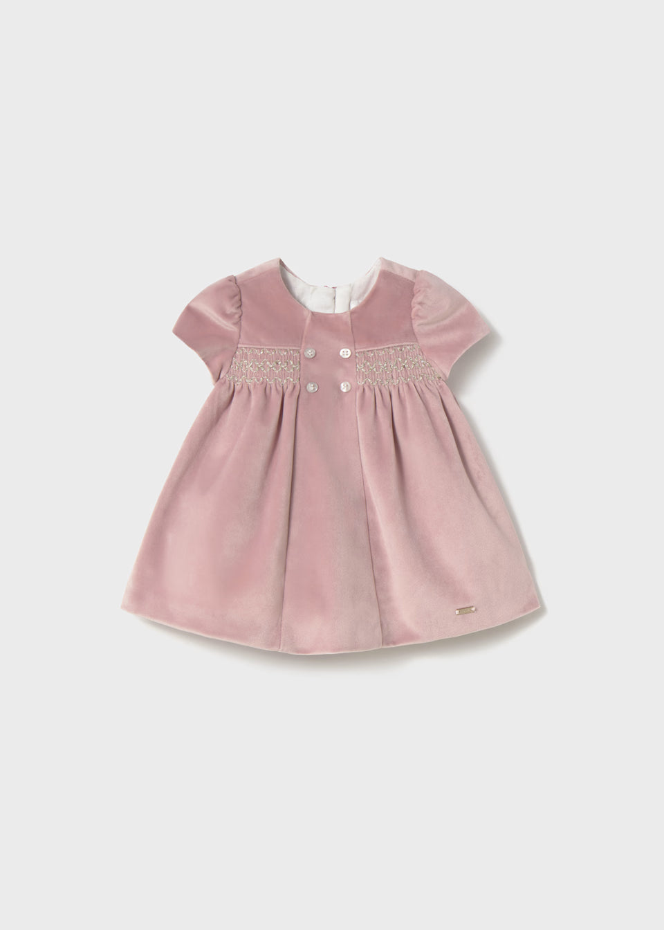 MAYORAL: NEWBORN GIRL VELVET DRESS