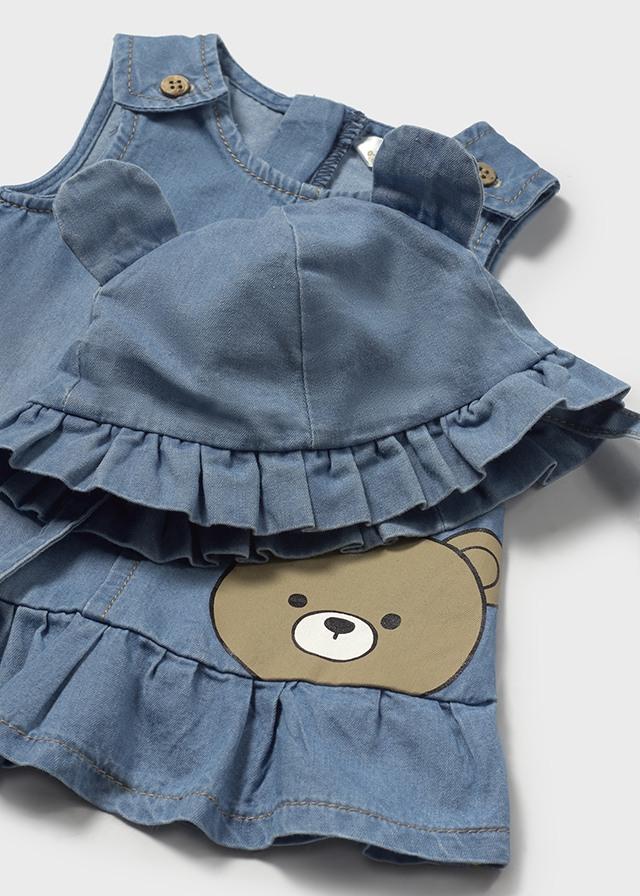 MAYORAL: WESTERN BEAR JEAN DRESS W/HAT