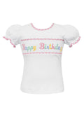 ANAVINI : WHITE KNIT GIRL’S T-SHIRT