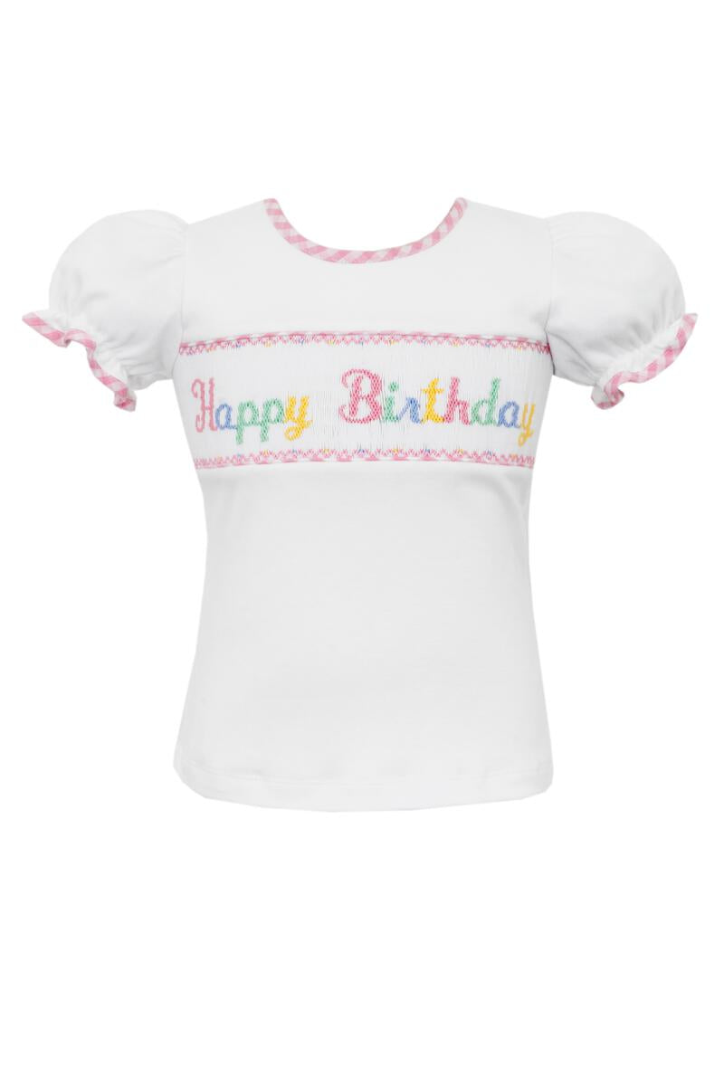 ANAVINI : WHITE KNIT GIRL’S T-SHIRT