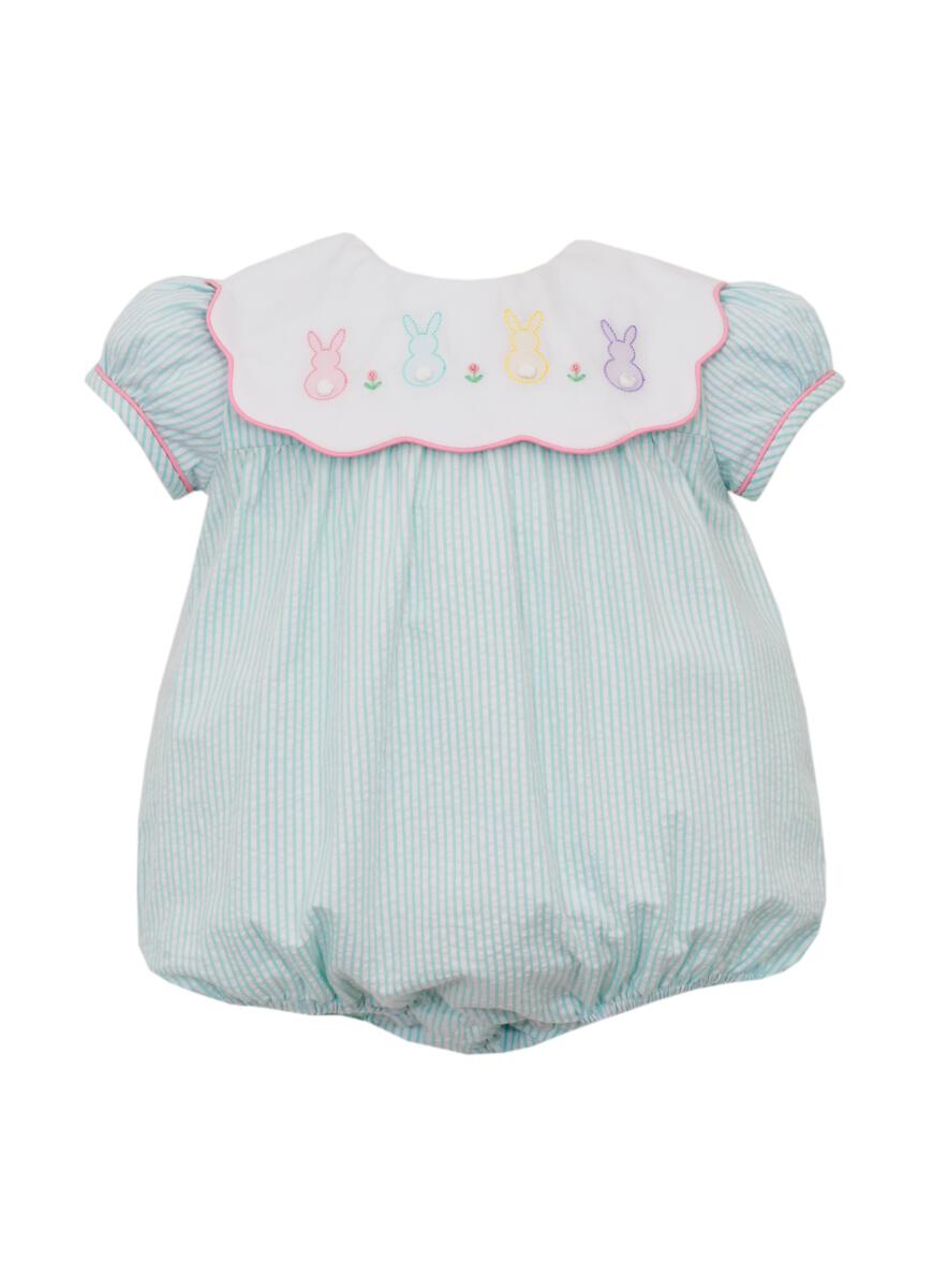 Mint and White Bubble Pastel Bunnies