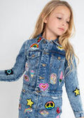 Lola and The Boys: All About The Patch Crop Denim Jacket