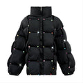 LOLA AND THE BOYS: RAINBOW GEM QUILTED PUFFER