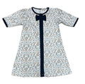 MARCO & LIZZY: BLUE FLORAL GIRL'S A-LINE DRESS
