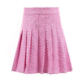 LOLA & THE BOYS: PINK DENIM SPARKLE PLEATED SKIRT