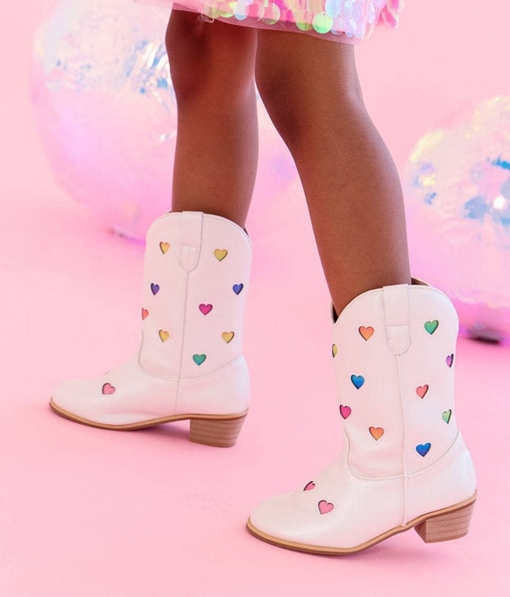 Lola & the boys : Pastel Ombre Hearts Cowgirl Boots
