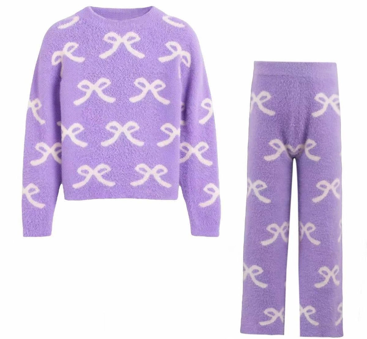 Lola & the boys : Lavender Pretty In Bows Fuzzy Set