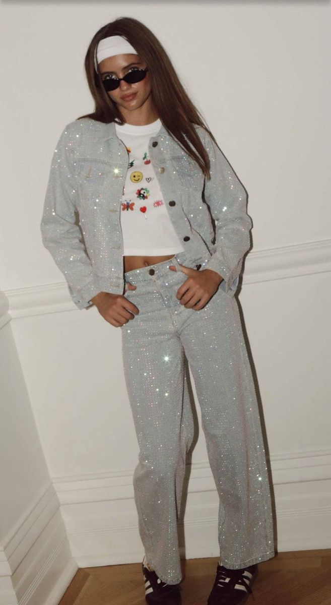 Lola & the boys : Sparkle Crystal Denim Jeans