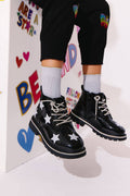 Lola & the boys : Black Rainbow Shimmer Stars Boots