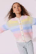 Lola & the boys : Pastel Rainbow Knit Cardigan