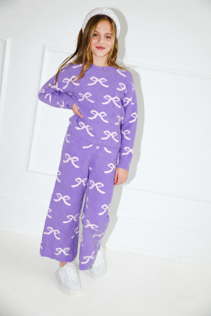 Lola & the boys : Lavender Pretty In Bows Fuzzy Set