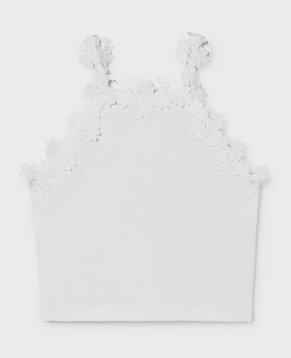 MAYORAL : Girls Floral Applique Tank Top