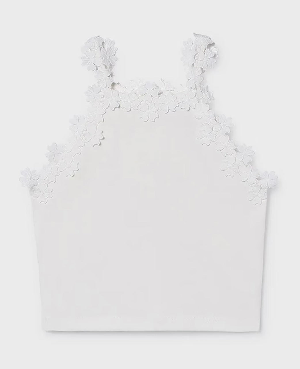 MAYORAL : Girls Floral Applique Tank Top