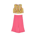 Abel & Lula: Floral Print Top with Fushia Pant