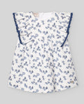 PAZ RODRIGUEZ: “RIAS” Sea Life Indigo Blue and White Dress